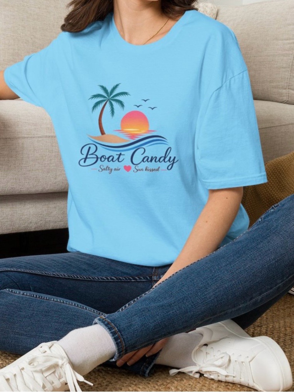 🍭🍬 BOAT CANDY 🍬🍭 Fun Beach/Boat Graphic Unisex Tee